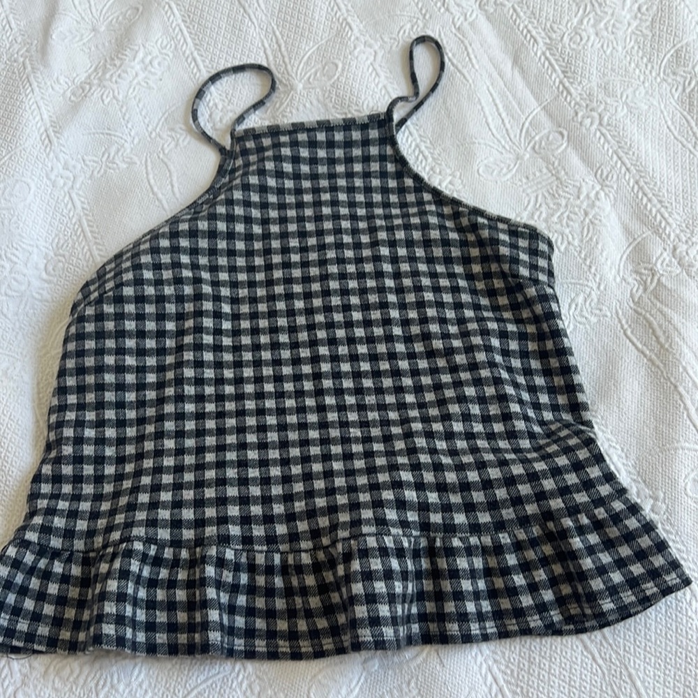 Black and white checkered tank top